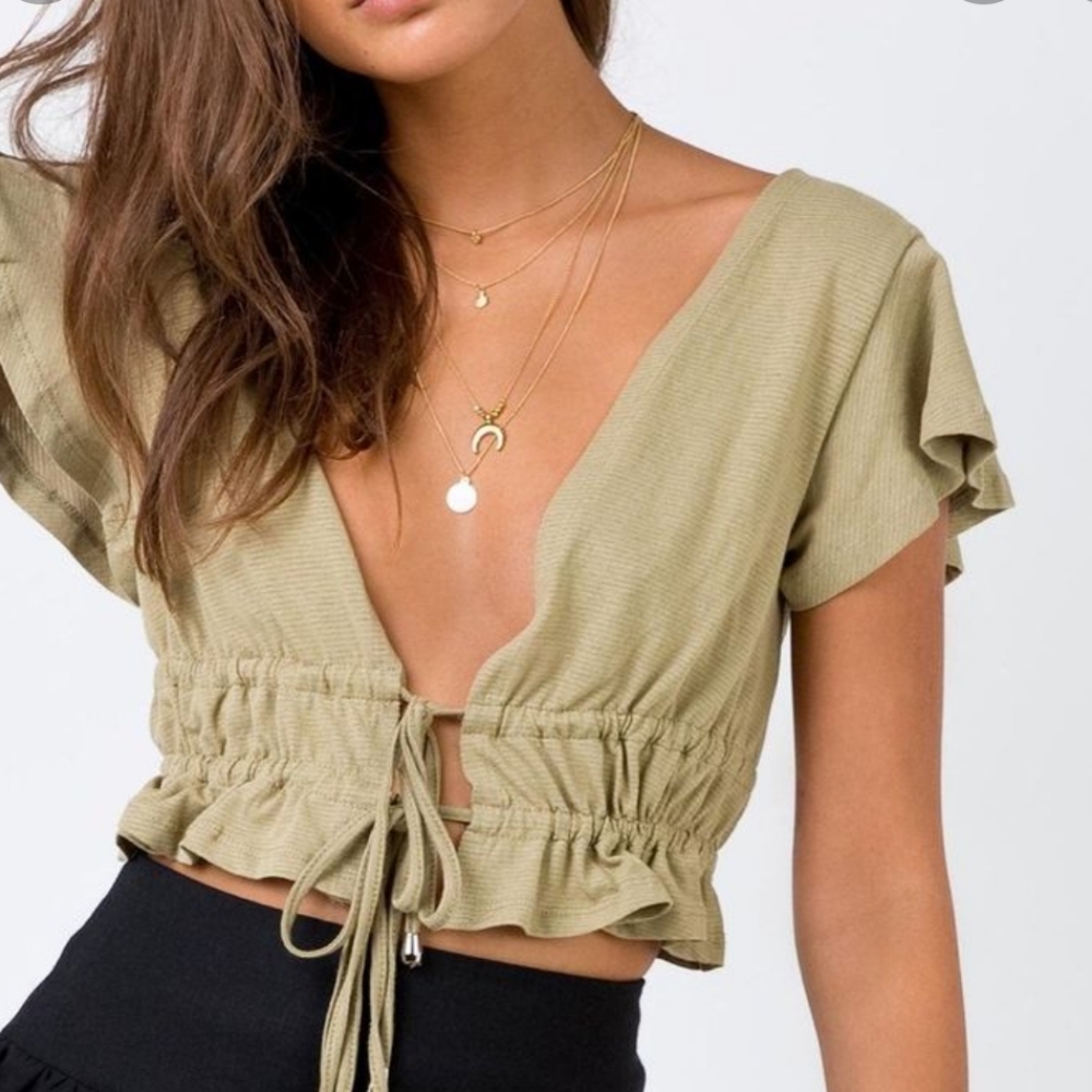 Princess Polly cropped tie top